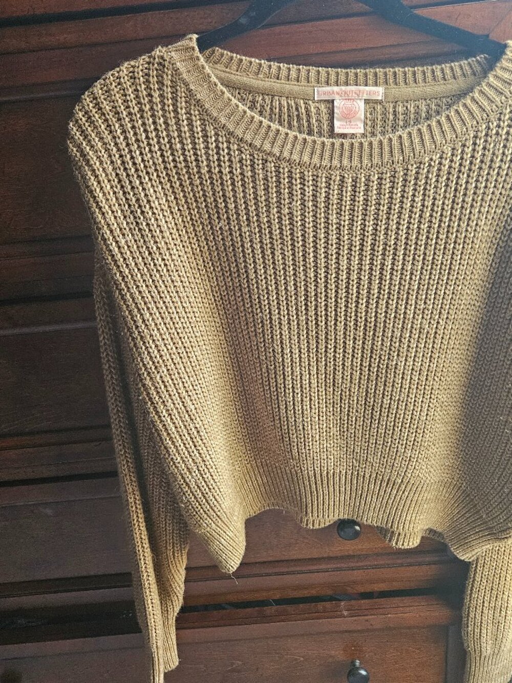 Urban Outfitters Tan Beige Super Soft Slightly Cropped Sweater Size Large